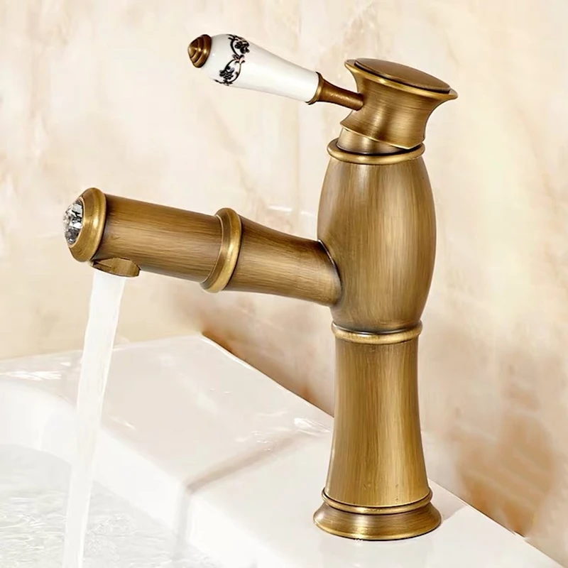 Смесители для ванной комнаты WZLY черный латунный фарфоровый кран с алмазным