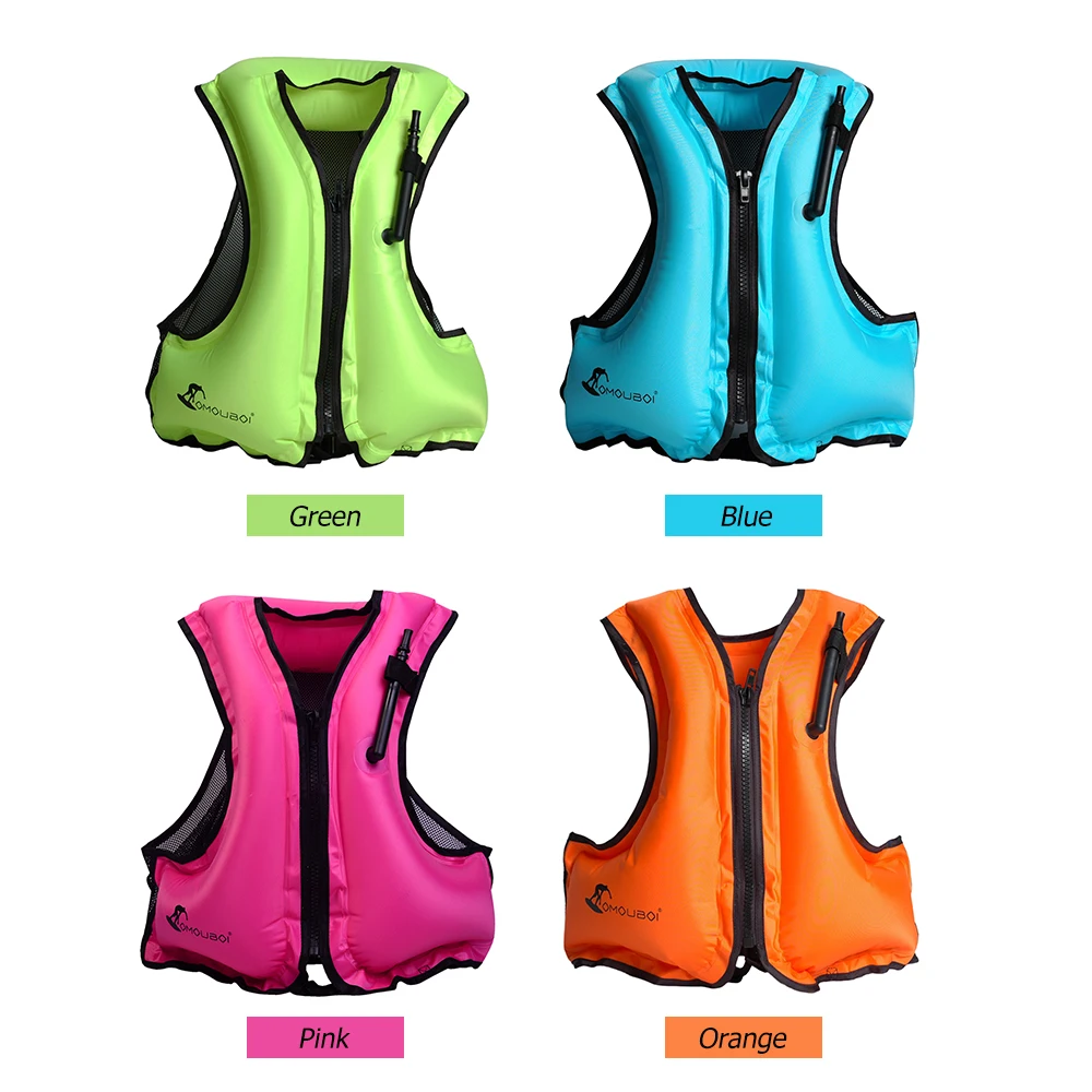 Adult Inflatable Swim Life Vest Jacket Snorkeling Floating Device Swimming Drifting Surfing Survival Water Sports Saving | Спорт и