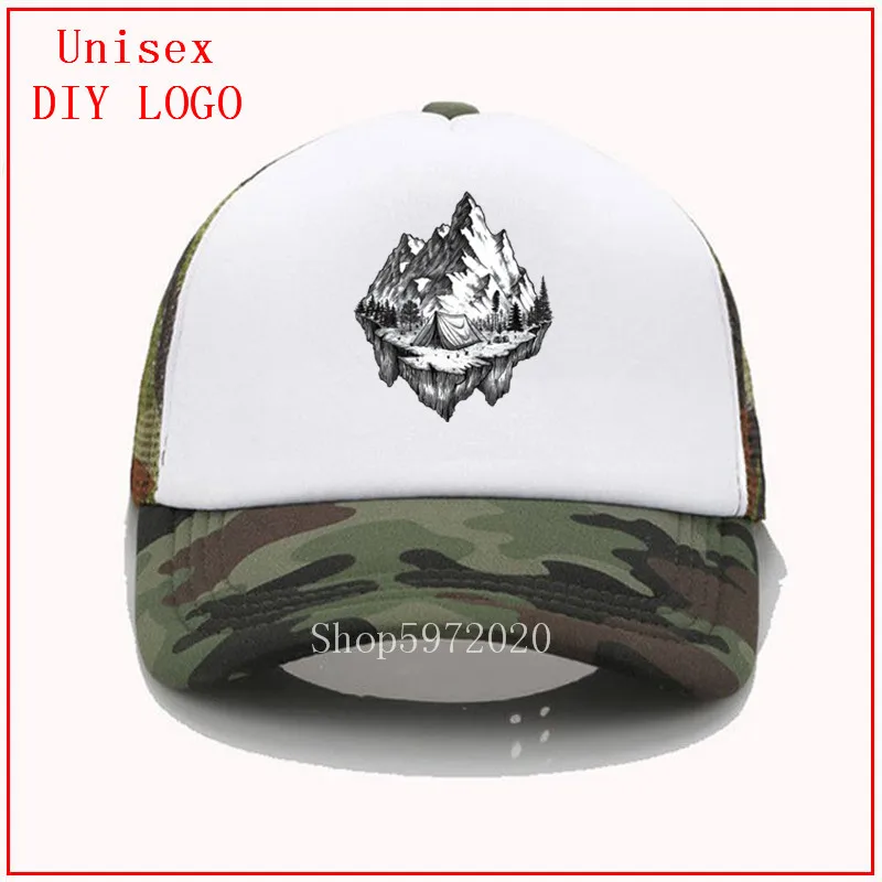 Горы тату дизайн от deniskom dcnsaqg fullview MTB шляпа бейсболка шапки и кепки Snapback черная