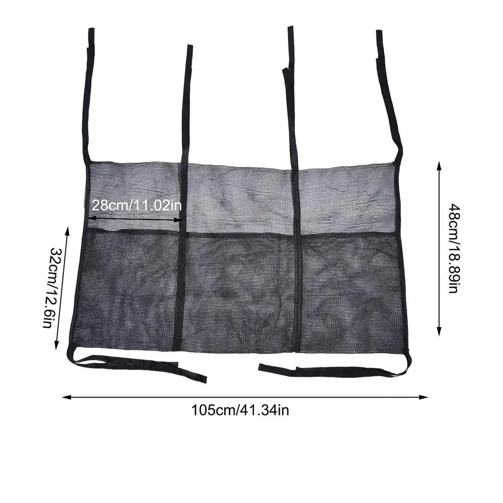 

Trampoline Storage Mesh Bag With 4 Straps Multi-functional Adjustable Outdoor Beach Pool Storage Pouch For Toys Shoes Organizer