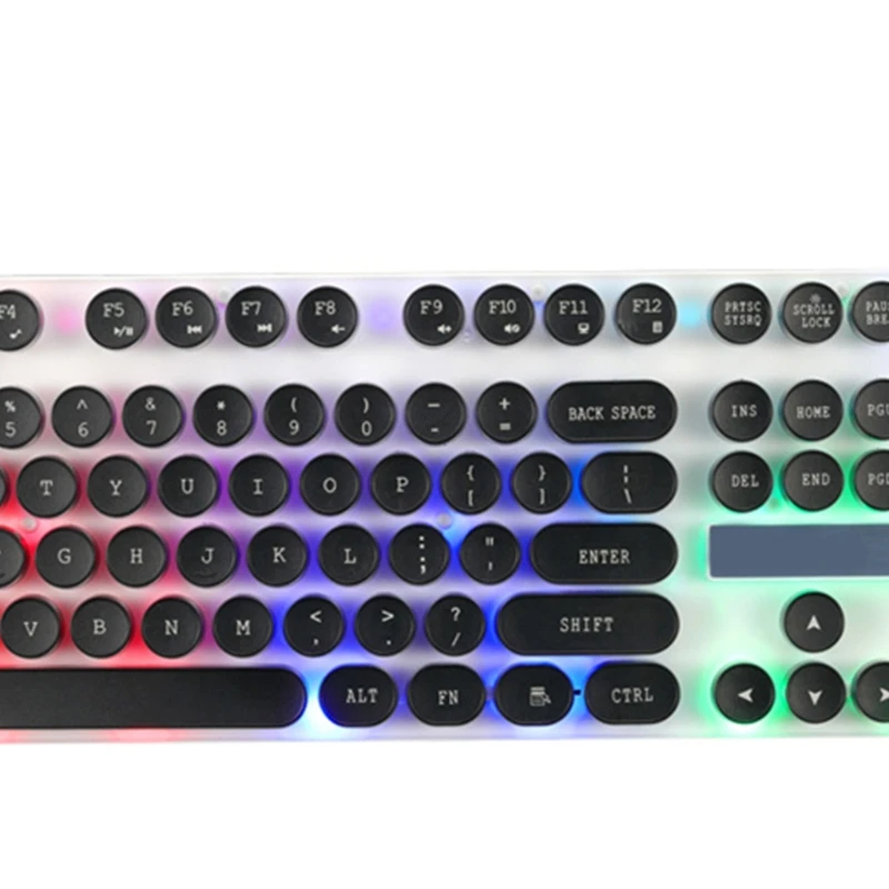 

TX30 English USB Wired Gaming Keyboard with Color Lights Suitable for Games Work K3NB