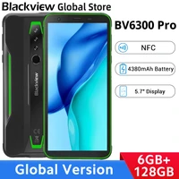 global version blackview bv6300 pro 6gb ram 128gb rom nfc octa core smartphone mtk helio p70 5 7 display mobile phone 4380mah