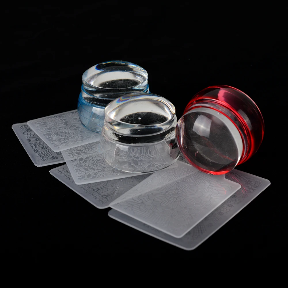 1 набор прозрачных желе для дизайна ногтей стемпер силиконовых шаблонов