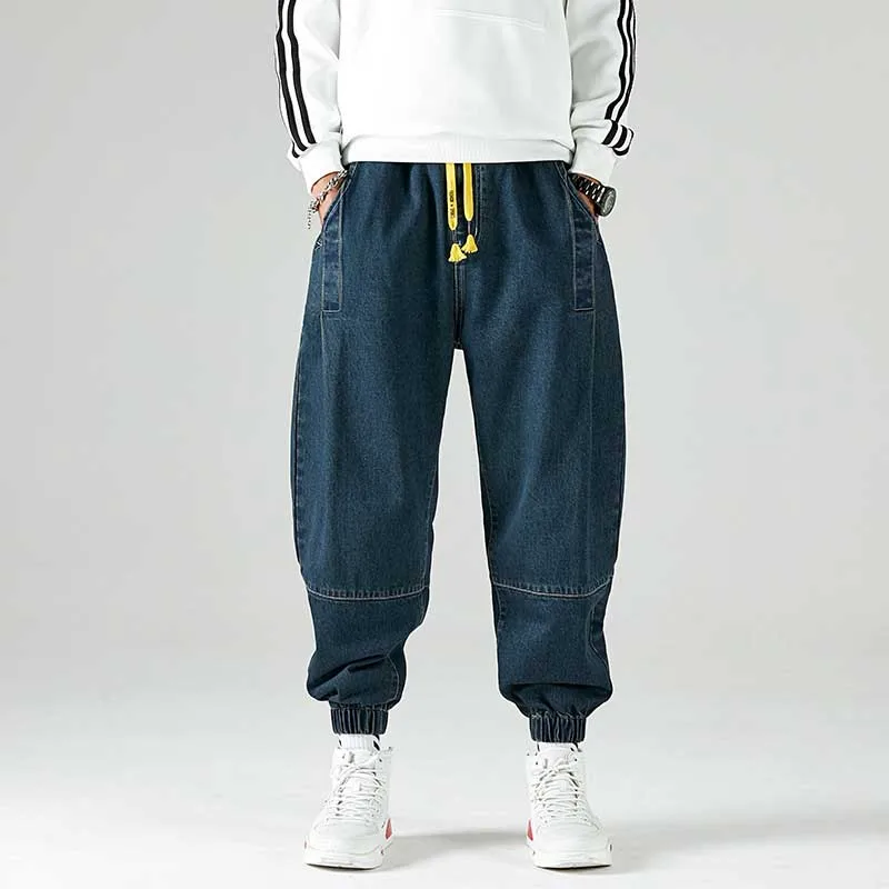 Модные шаровары мужские повседневные джоггеры джинсы хип хоп Свободные