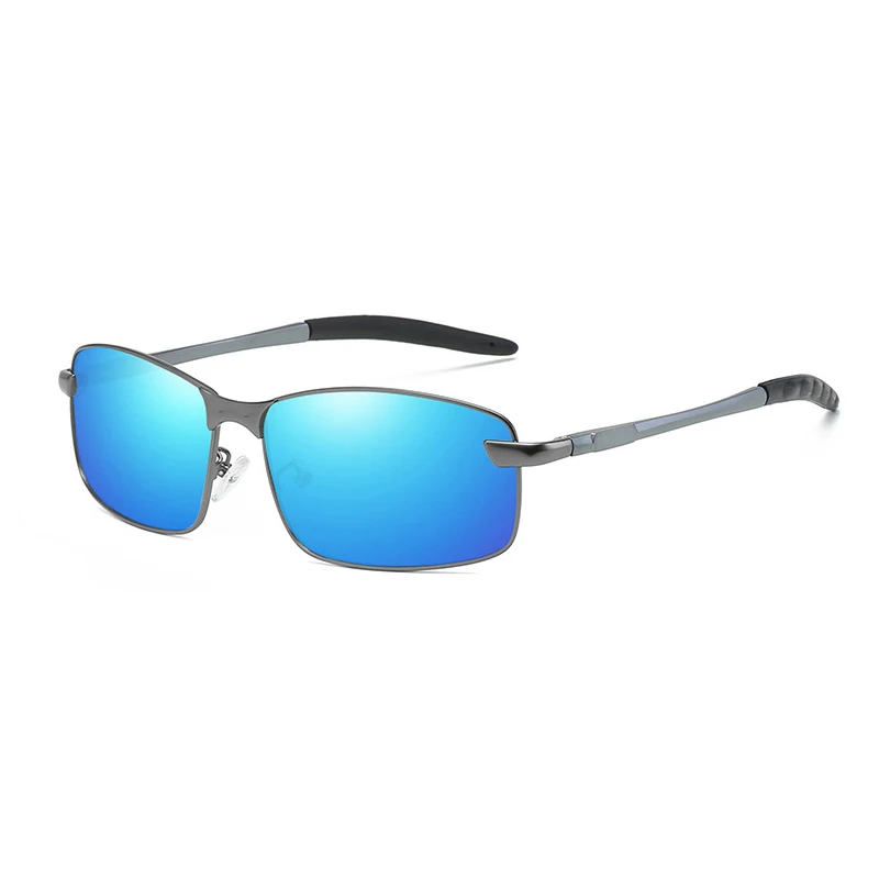C27 gun blue Классические поляризационные спортивные солнцезащитные очки для мужчин и женщин стильные прямоугольные брендовые дизайнерские солнцезащитные очки для вождения на открытом воздухе с защитой от ультрафиолета - Цвет линз: C27 gun blue