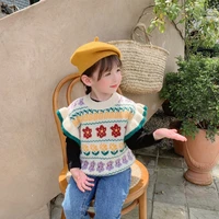 girls vest sweater babys coat outwear 2021 thicken warm winter autumn knitting scoop pullover christmas gift childrens clothin