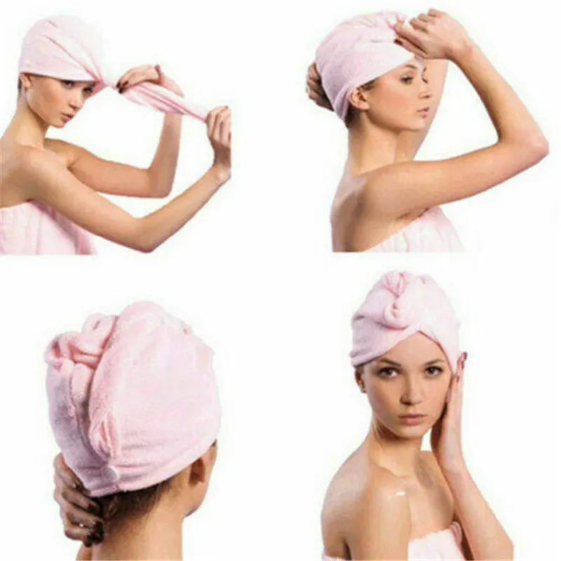 Microfibre Women Quick-drying Bath Towel Hair Wrap Caps Turban Head Hat Shower Drying Bathing Tools Salon | Дом и сад