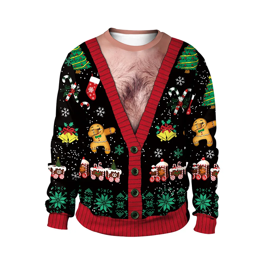 

Funny Christmas Sweater for Women Men Jumper Female Pullover Autumn Fall Couples 2021 Woman ugly Sweaters XXL Dropshipping