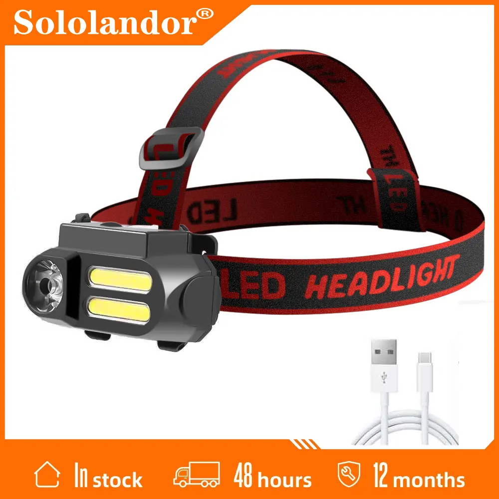 

Drop Shipping COB LED Headlight Headlamp Head Lamp Flashlight USB Rechargeable 18650 Flash Torch Camping Night Fishing Light