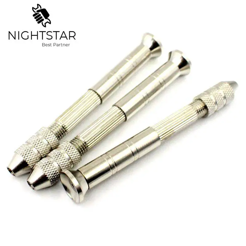 3 шт. Мини Микро алюминиевая ручная дрель с бесключевым Чаком