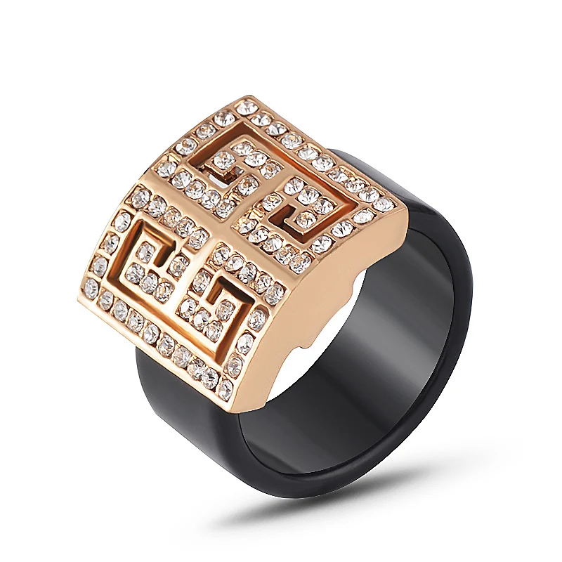 Кольцо для пар с богатой елкой мужское и женское кольцо большим квадратным