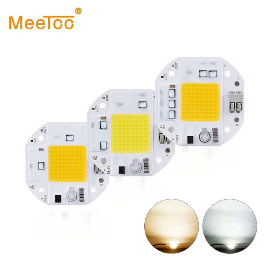 Монолитный блок светодиодов чип Диодная лампа 20 Вт 30 50 220 В 110 безпаяльные