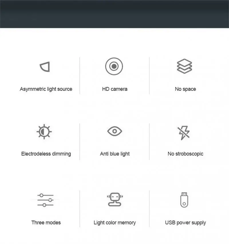 Screen LED Bar Desk Lamp PC Computer Laptop Hanging Light With 1080P Webcam Office Study Reading For LCD Monito | Компьютеры и офис