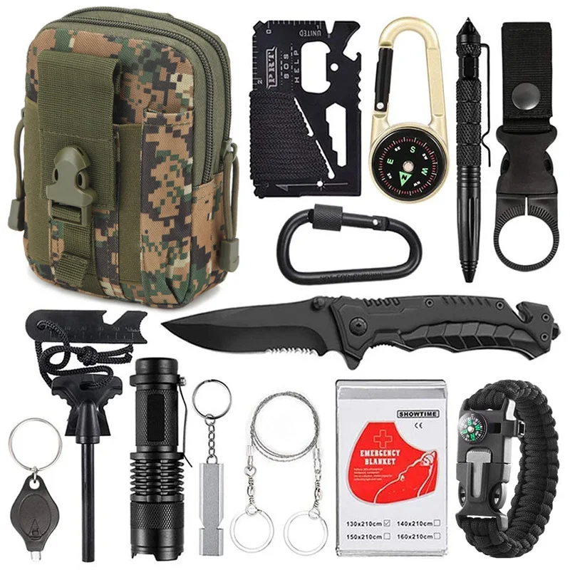 

Outdoor Camping Camping Multi-function Tool Umbrella Rope Bracelet Field Survival Equipment SOS Self-defense Supplies