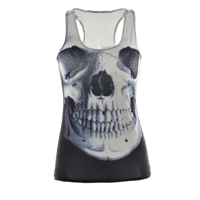 Новый цифровой печатный женский I shaped жилет череп женские модные жилеты для леди|
