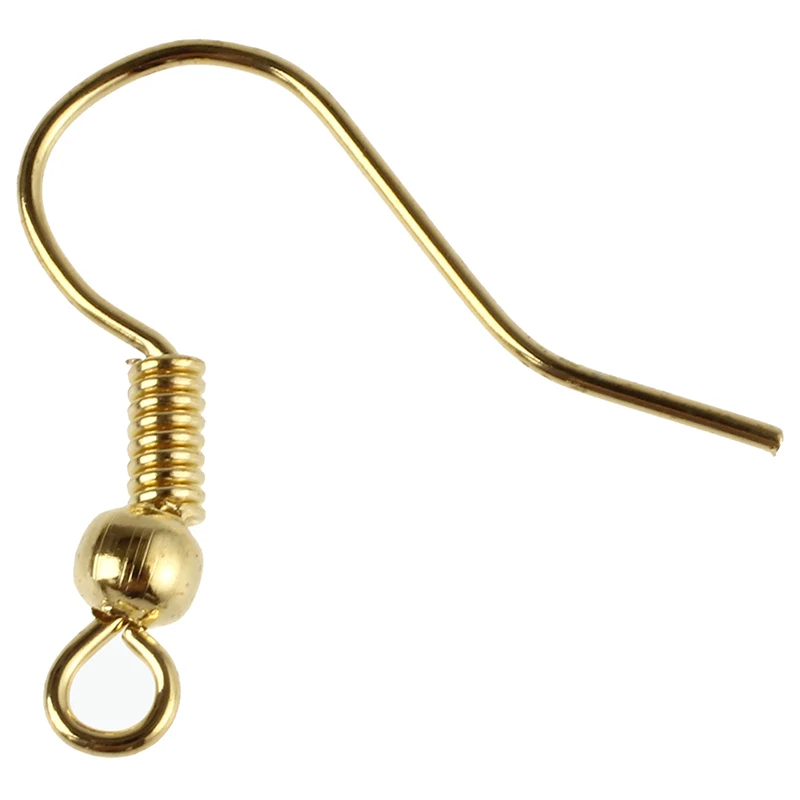 

200-Piece Ear Wire Fish Hooks for Jewelry Making Gold