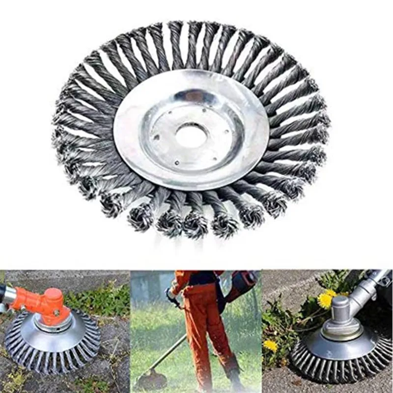 

Drop Shipping,Weed Brush Head, 8 Inch Weed Brush Metal Circular Rotating Brush Weed Brush Brush Cutter Brush, Trimmer Head