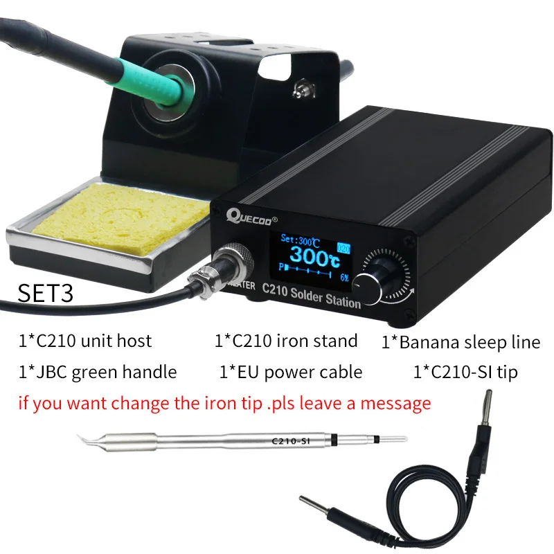 

Паяльная станция QUECOO C210 с цифровым OLED дисплеем и регулировкой температуры