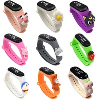 one touch screen kids watches led wristband clock children watch doll strap boys girls digital waterproof gifts watches 2021 new