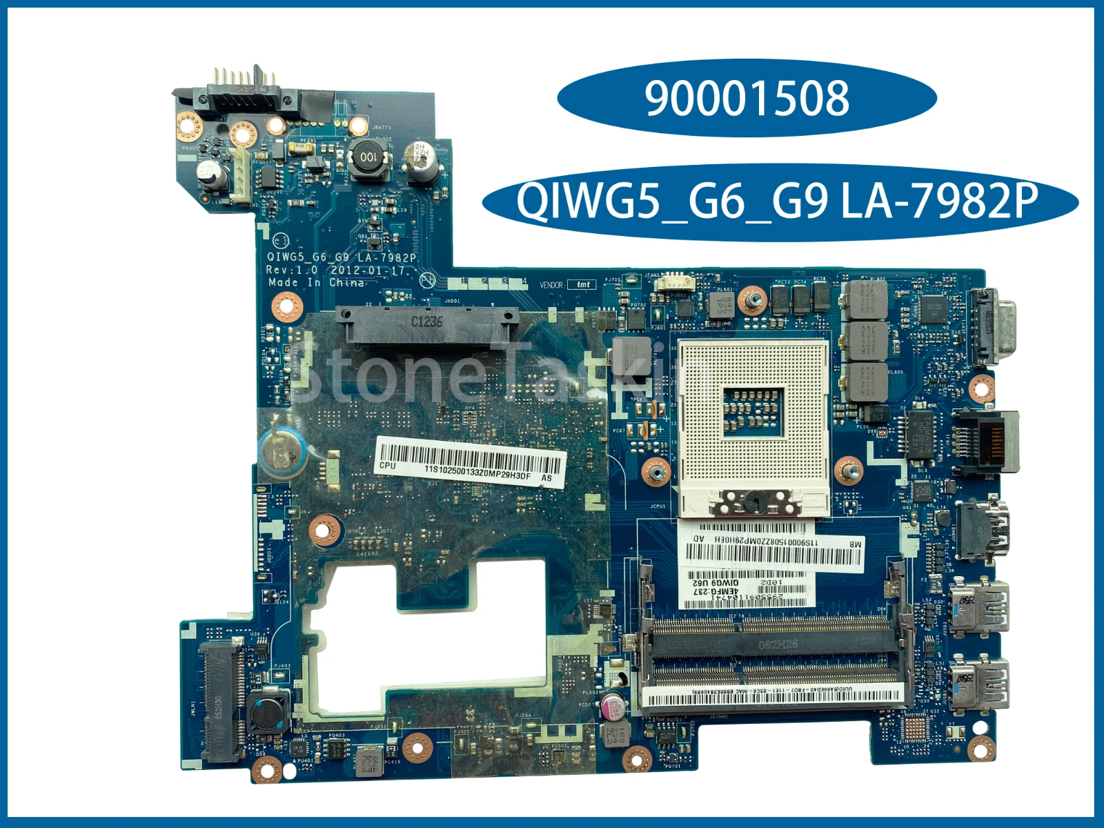 Оригинальная 90001508 материнская плата для ноутбука Lenovo G580 qiwg5 _ g6_g9 LA-7982P SLJ8E HM76 DDR3 100%