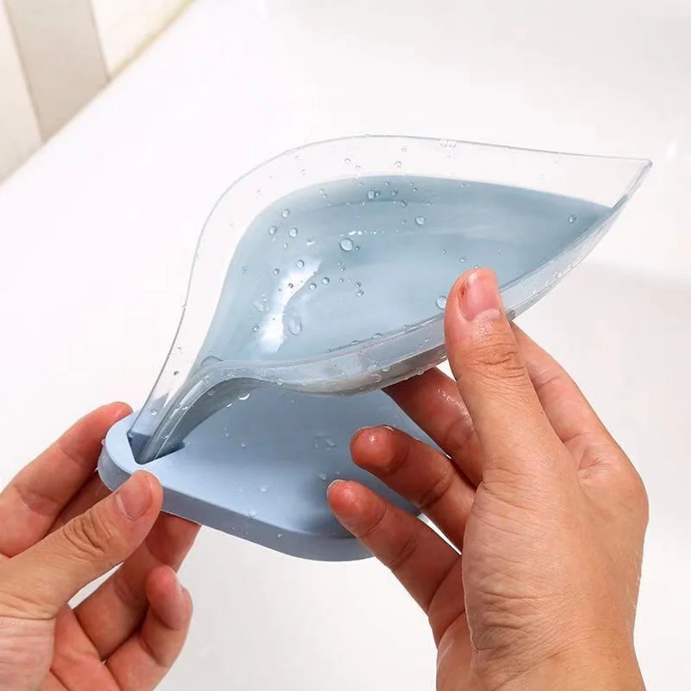 

1/3PCS Leaf Shape Soap Box Bathroom Soap Holder Case Draining Dish Storage Plate Tray Creative Bathroom Accessories Supplies