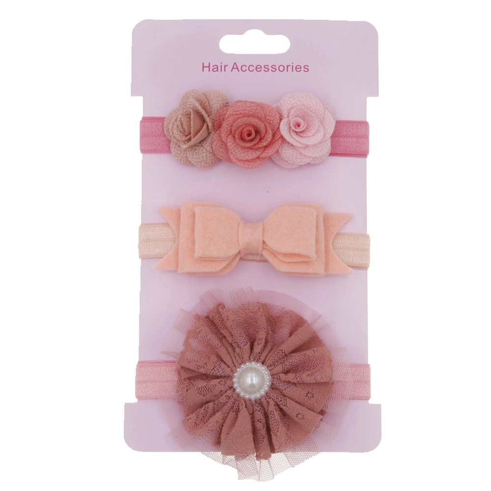 Детские головные уборы с жемчугом Цветочная повязка на голову для девочек