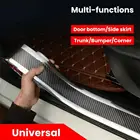Авто бампер автомобиль Стикеры пленка из углеродного волокна Высокая Глянцевая Обертка пленка Противоударная Защитная Накладка порога протектор автомобиля Средства для укладки волос
