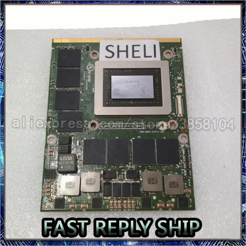 Графическая карта SHELI GTX675M GTX 675M 2G N13E GS1 A1 для DELL M17X M18X M15X видеокарта 180 11314 1002