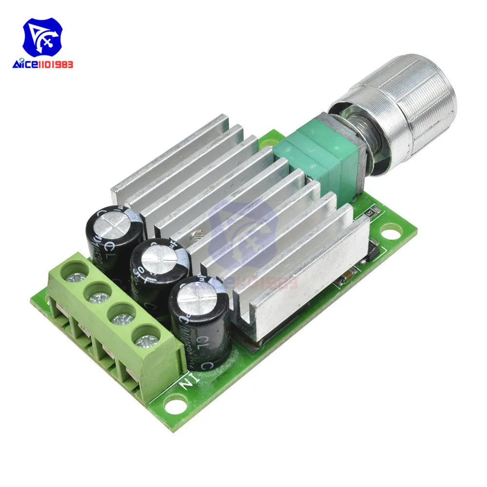 Регулируемая плата управления скоростью двигателя diymore постоянный ток 12 30 в 6 В 24