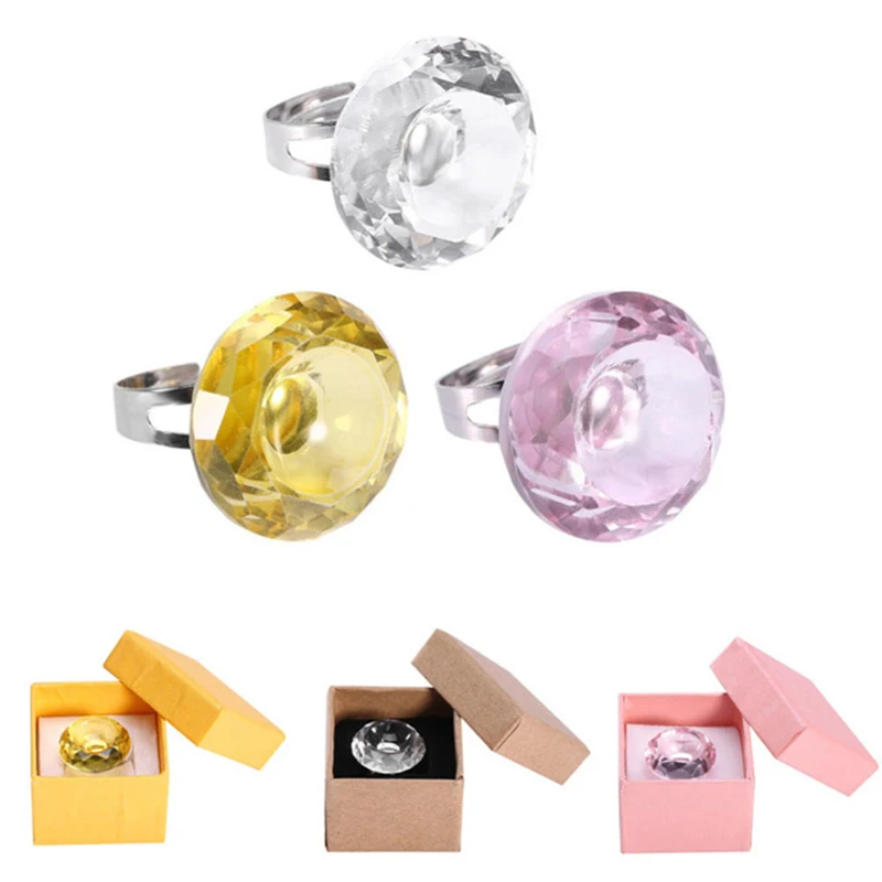 3 цвета неодноразовые акриловые Кристальные татуировки пигментные кольца чашки