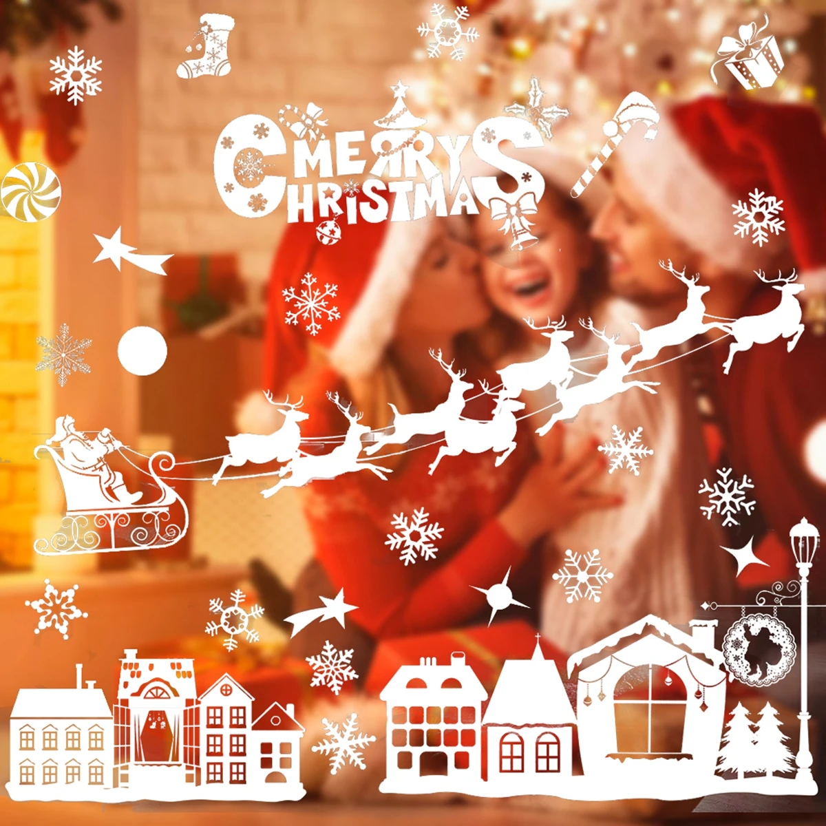 QIFU рождественские украшения для дома Navidad Рождественская елка огни Рождественские декоративные украшения Рождественский подарок счастливый год