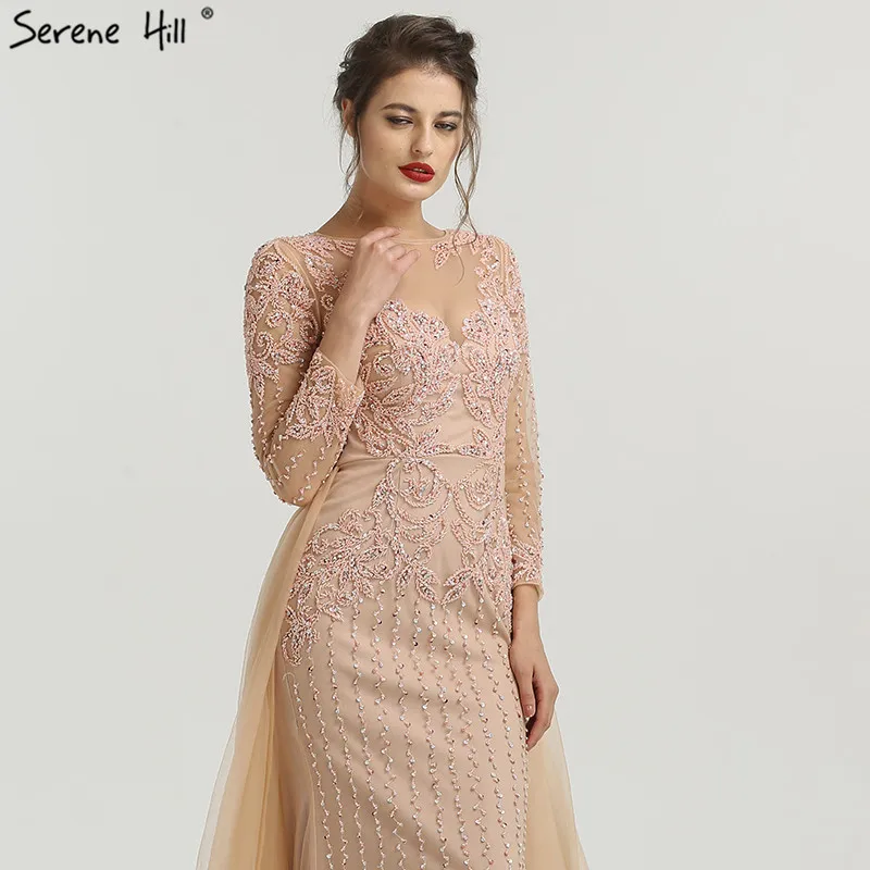 Muslim Mermaid long Sleeves Prom Dresses 2020 Beading Luxury Sparkle Formal Gowns Plus Size DLA6547 | Свадьбы и торжества