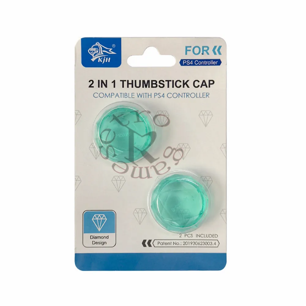 2pcs Diamond Design Thumbstick Cap Analog Controller Thumb Stick Grip Skin Cover for Sony PlayStation 4 PS4 Slim PRO Accessories |