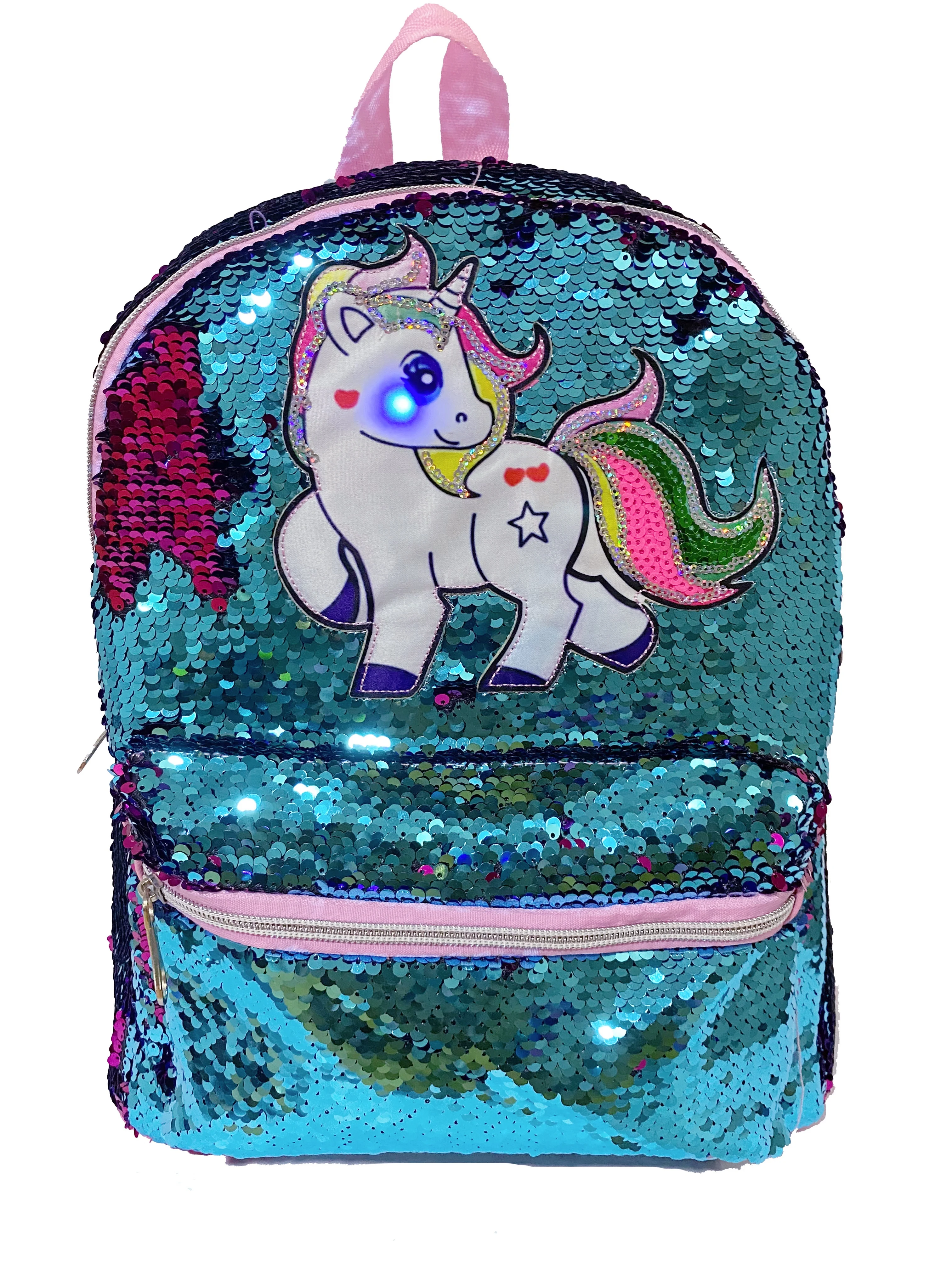 

Fashion Sequins Unicorn Women Shoulder Backpack Wear-resistant Satchel School Bag For Girl Teenager Baby Kindergarten Student