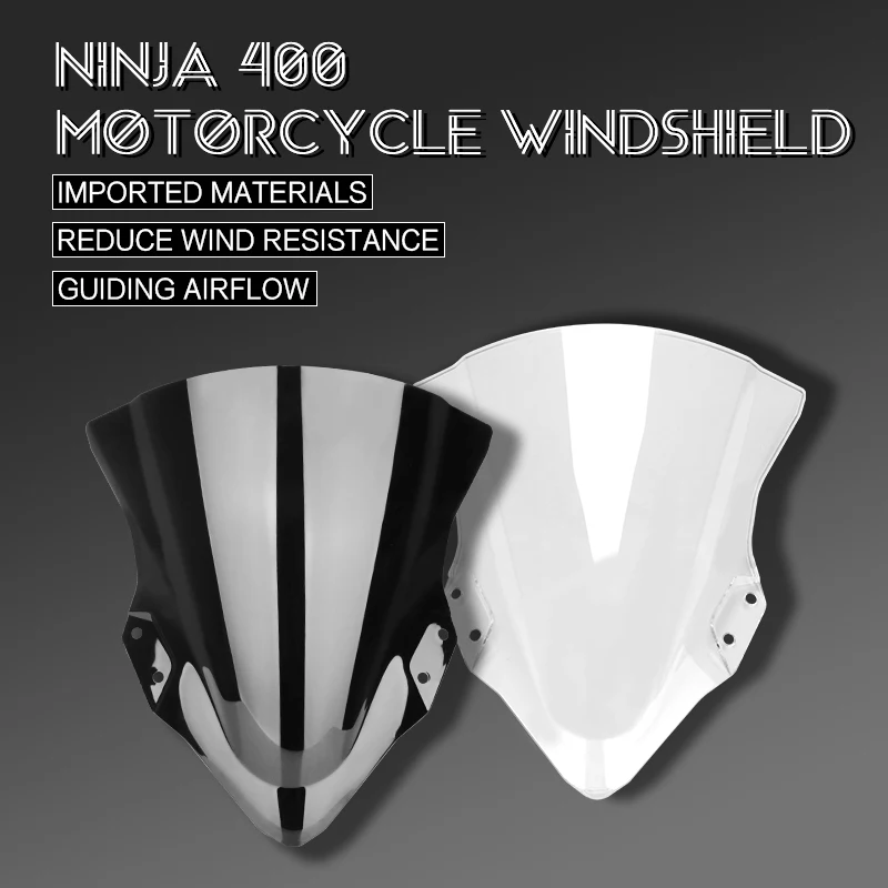 

Новый лобовое стекло подходят для Kawasaki NINJA400 ниндзя 400 EX400 2018 2019 2020 лет дефлектор ветрового стекла