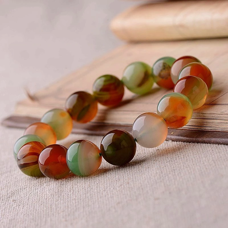 

Natural Peacock Agate Bracelet Fashion Simple Women's Bracelet Crystal Jewelry Buddha Beads Bracelet Women