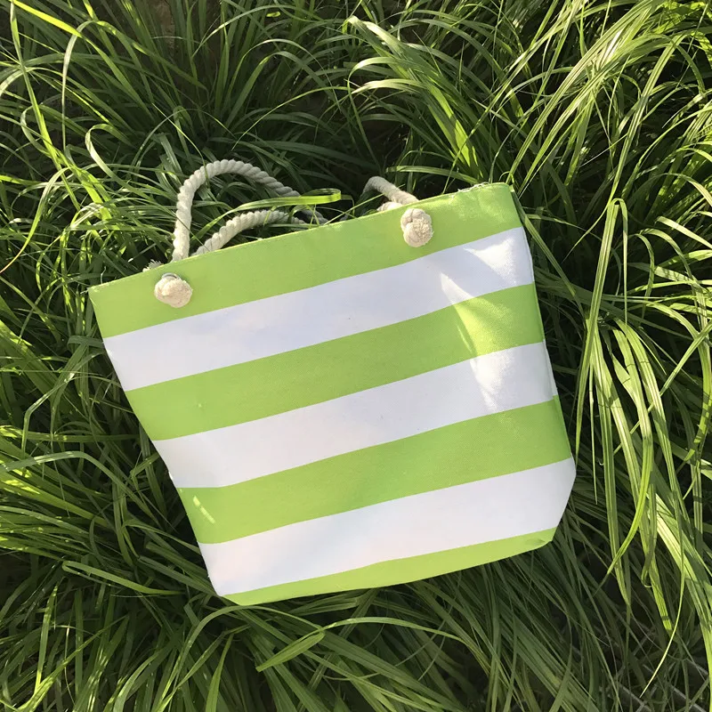 

HARJOBEN Striped Carry-all Bag Eco Shopping Tote Sailor Striped Weekender Tote Beach Goers Tote Bag
