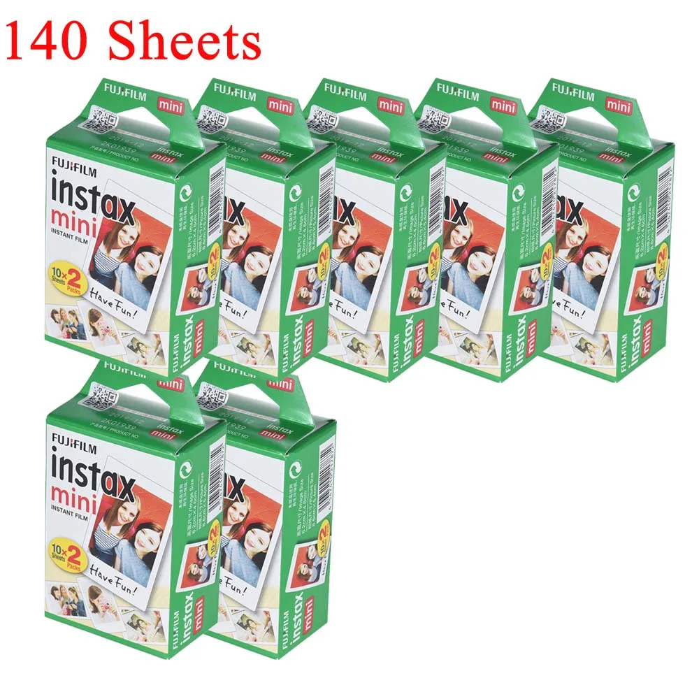 140 Sheets 10-200 листов Fujifilm Instax Mini белая пленка фото бумага моментальная печать альбом для Fujifilm Instax Mini 7 s/8/25/90/9 - Цвет: 140 Sheets