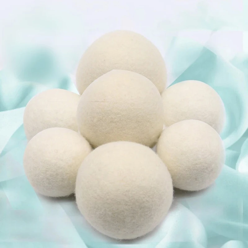 

5pcs/pack 4-6cm Laundry Clean Ball Reusable Natural Organic Laundry Fabric Softener Ball Premium Organic Wool Dry balls