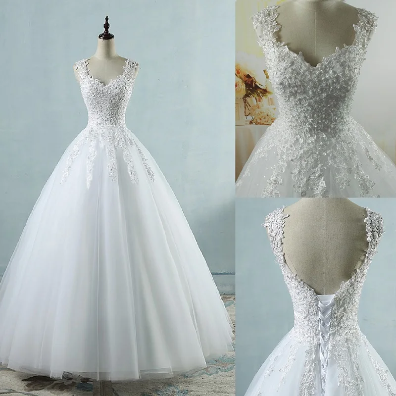 Свадебные платья Большие размеры кружевное вышитое бисером праздничный