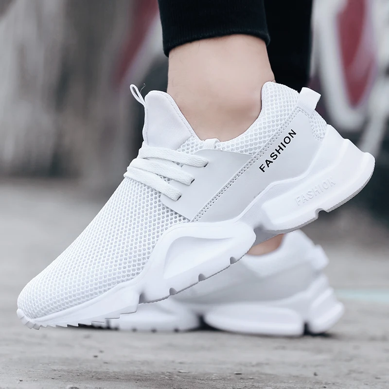 Белая мужская повседневная обувь Chaussure Homme Дышащие мужские модные кроссовки на