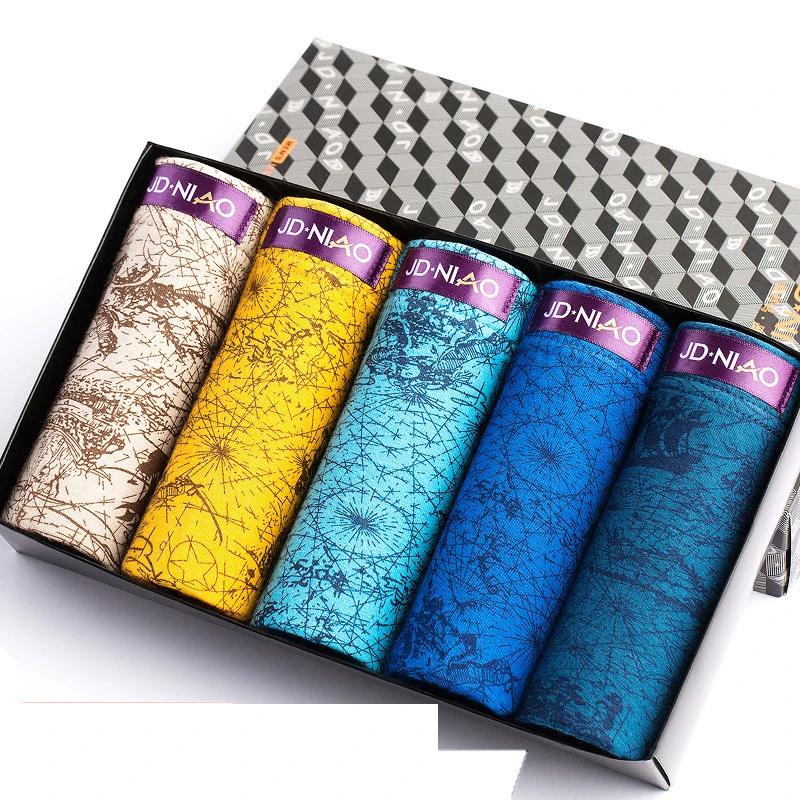 

Men Underwear Cotton Boxer Men Underpants Comfortable Breathable Men's Panties Underwear Trunk Boxershorts Man Boxer 5pieces