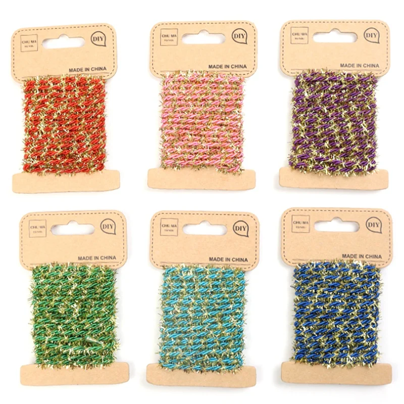 

6PCS Color Cotton Rope Portable Rope Environmental Protection Color Cotton Rope Wedding Birthday Party DIY Decoration