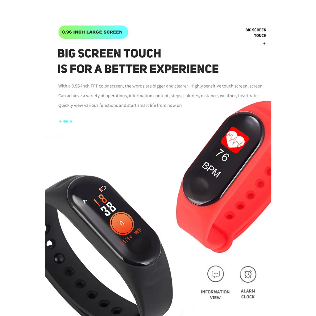 Смарт браслет фитнес трекер часы для здоровья пульсометр подъемное запястье