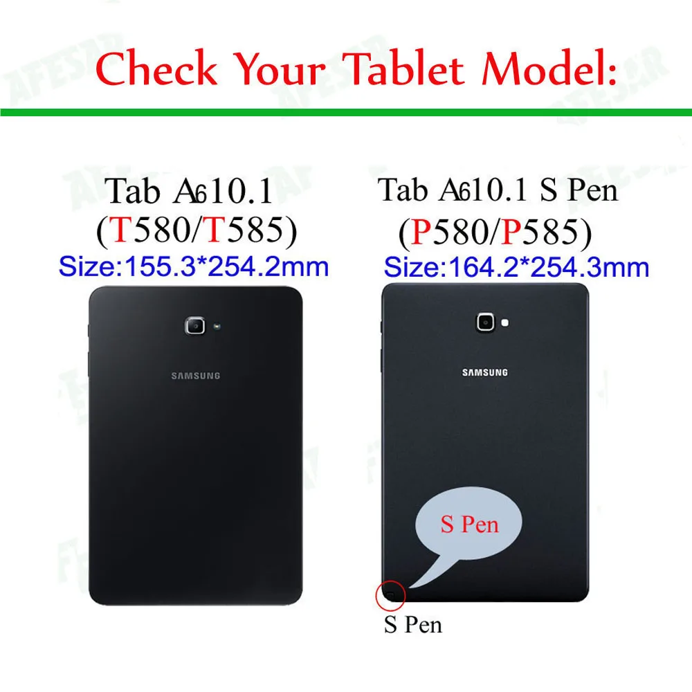 Tab A6 10 1 2016 SM T580 T585 T587 смарт чехол для Samsung Galaxy A с S Pen P580 P585 подставка + Защитная