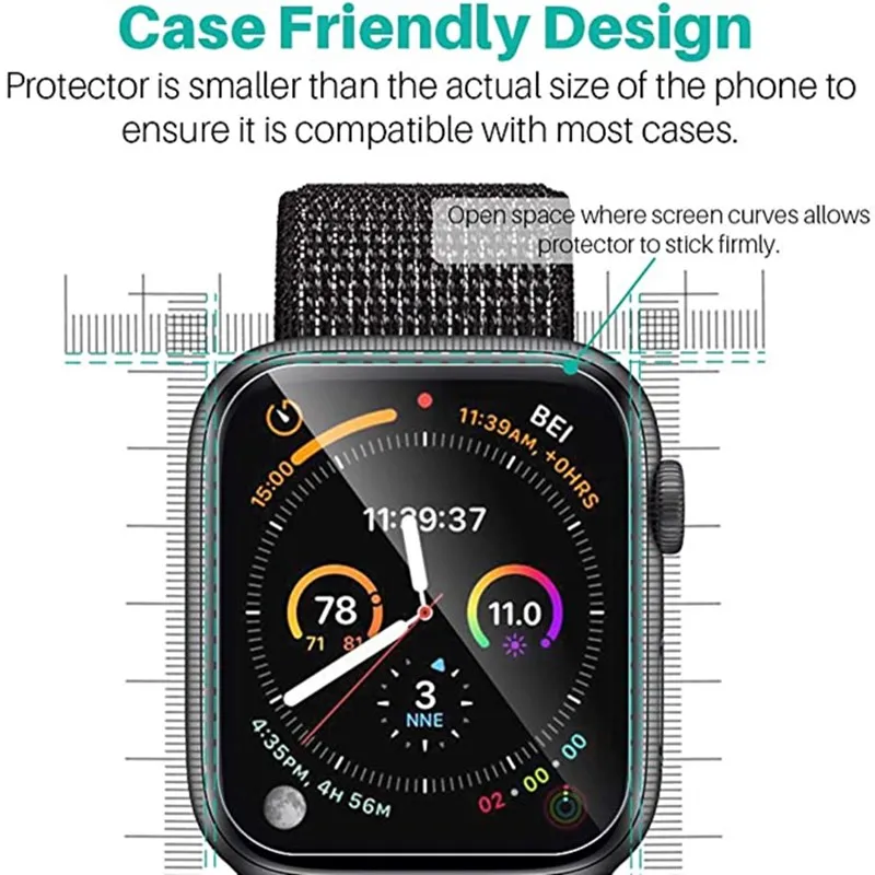 

Screen Protector Full Coverage Protective Film for iWatch 6 SE 5 40MM 44MM 3D Hydrogel Film for Apple Watch 5 4 3 2 1 38MM 42MM