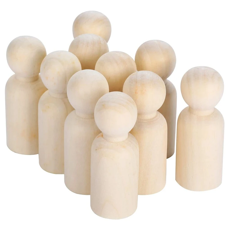 50 деревянных неокрашенных семейных кукол детская Свадебная кукла украшение для
