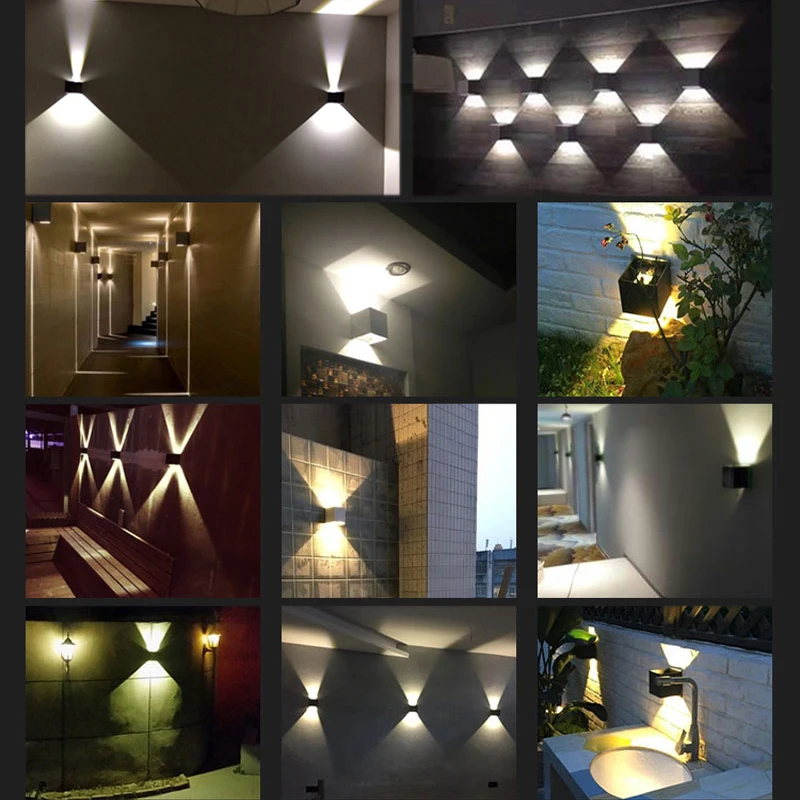 Светодиодный настенный светильник регулируемый 6 Вт водонепроницаемый IP65|outdoor led