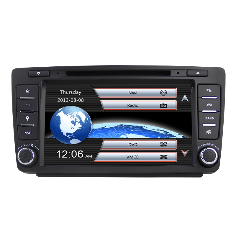 Автомобильное радио мультимедийный DVD-плеер 8 дюймов 2DIN для Skoda Octavia Fabia Yeti 2009-2013 GPS