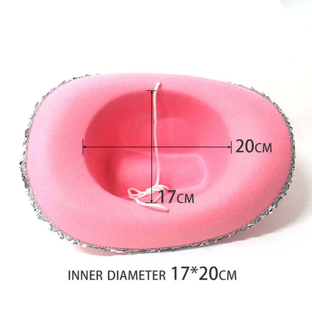 Новая ковбойская шляпа в западном стиле женская модная розовая для вечерние с